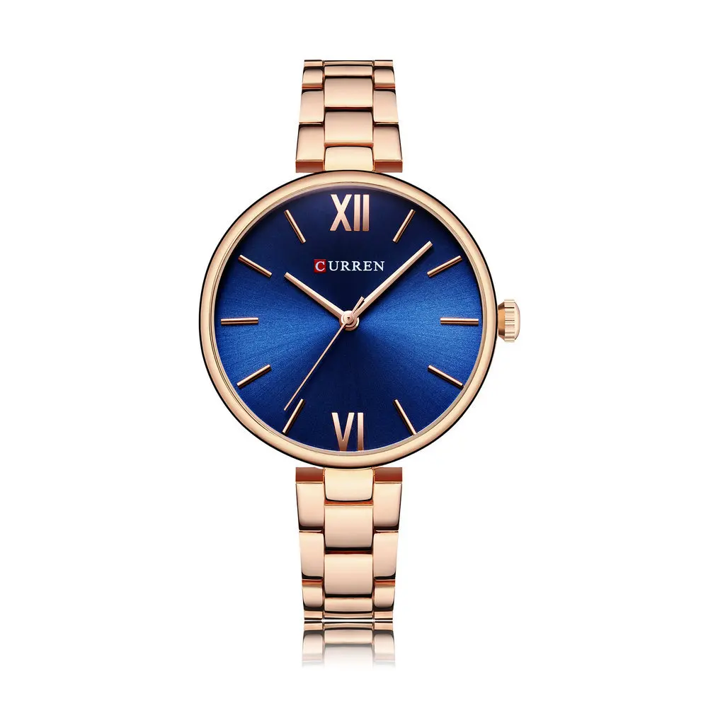 

Curren Karui En 9017 Steel Belt Casual Quartz WOMEN'S Watch Length Hands Simple Business WOMEN'S Watch