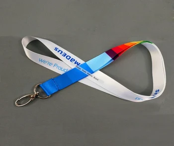 

Customized Exhibition Sublimation Printed Logo Lanyard Cheap Personalized Polyester Keychain Safety lanyards strap