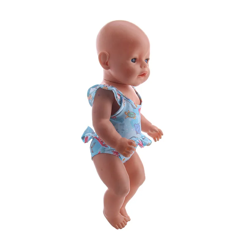 Кукла Единорог узор комплект купальник Одежда Аксессуары подходит 18 дюймов американский и 43 см Born Baby наше поколение Рождество подарок для девочки