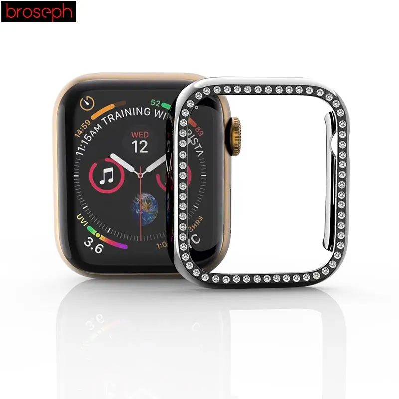 Защитный чехол для экрана apple watch 4 40 мм 44 мм Алмазное покрытие часы бампер крышка Рамка для Iwatch серии 3 2 1 38 мм 42 мм