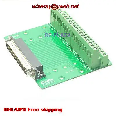 

DHL/EUB 10pcs DB37 DR37 male 37pin port Terminal block adapter converter PCB Breakout 2 row-A6