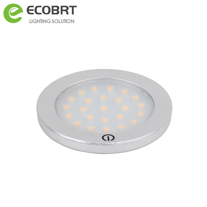 12v прожектор Новый 3w Smd3528 Led сенсорный на под шкафом освещение круглая поверхность