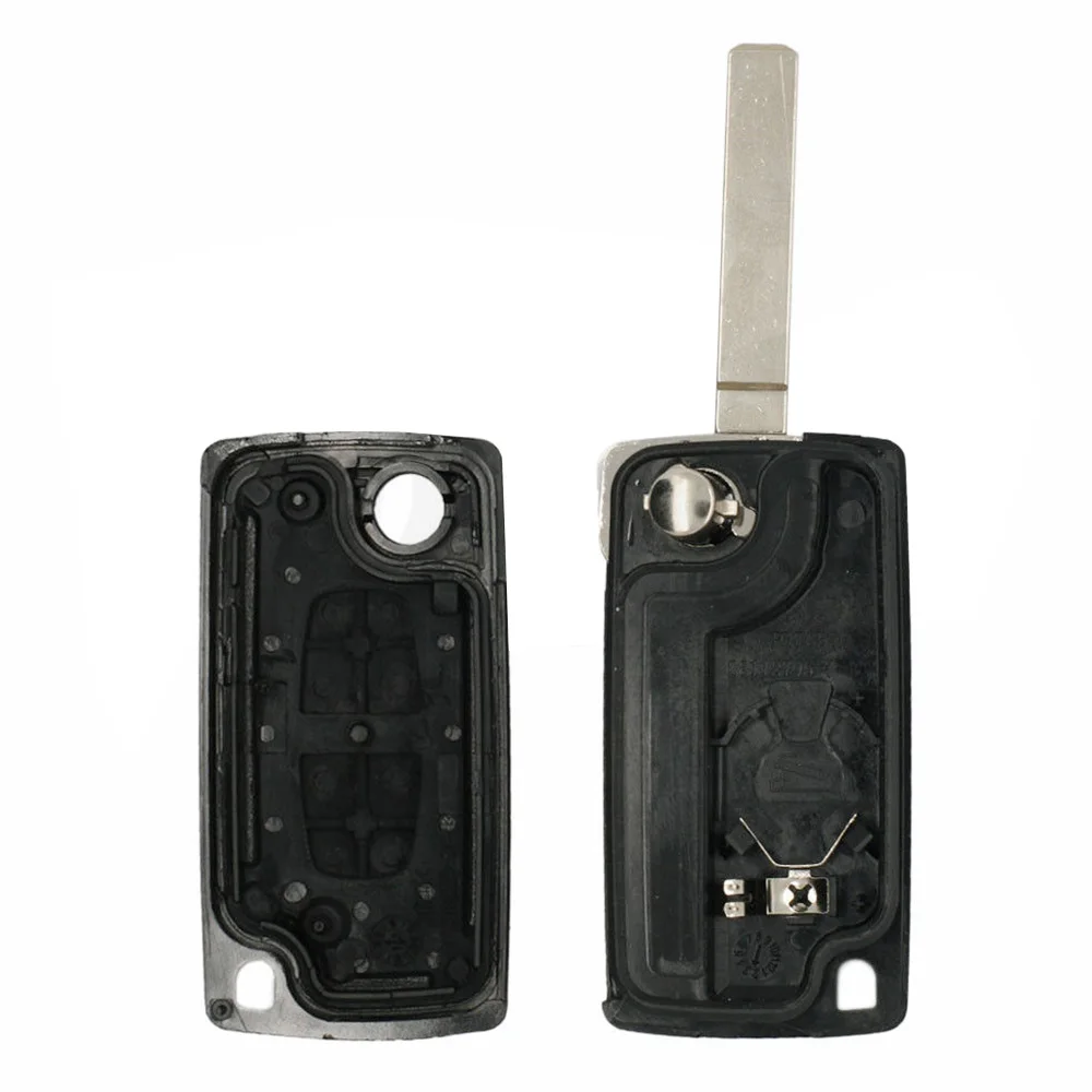 2 Button Flip Folding Remote Car Key Fob Shell For CITROEN C2 C3 C4 C5 C6 C8 XSARA PICASSO With Uncut Blade Car Key Case Cover (3)
