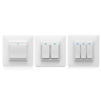 

WiFi Shutter Light Switch Intelligent Push Button APP Remote Control Setting Timer Interrupter Household Electrical Accessories