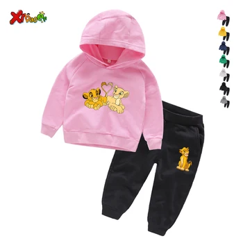 

kids Sets Hoodies Set fashion 2020 toddler boys clothing set Kids Spring Clothes boy Lion Girl Cartoon long sleeve t shirt cool