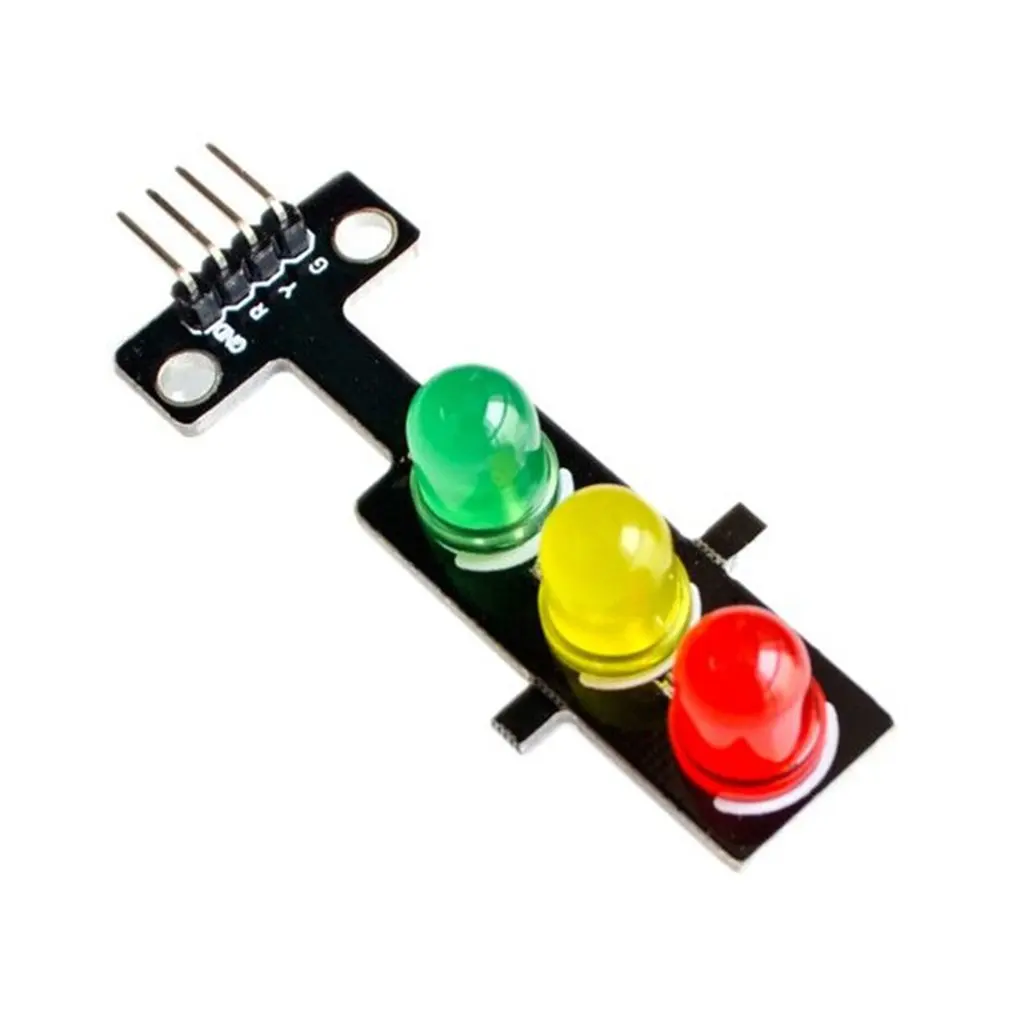 

ABS Metal 5V LED Traffic Light Module 5V digital signal output Traffic light module Ordinary Brightness 3 Light Separate Control
