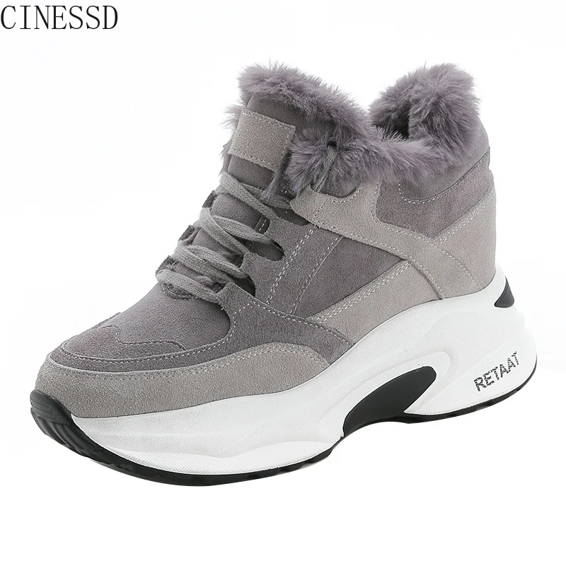 

Sneakers women 2019 new plus velvet cotton shoes winter warm inside to increase thick bottoms hundred slets casual autumn shoes