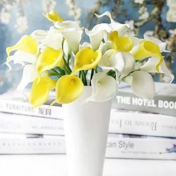 

1pc Real Touch Artificial Flower Mini Calla Lily Wedding Party Home Office Decoration Fake Pu Flowers TM251