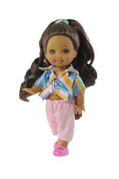 

NK One Pcs Cute Mini Doll Dress Daily Wear Gown Clothes For Barbie Sister Kelly Doll Accessories Dollhouse Toys 10A 2X