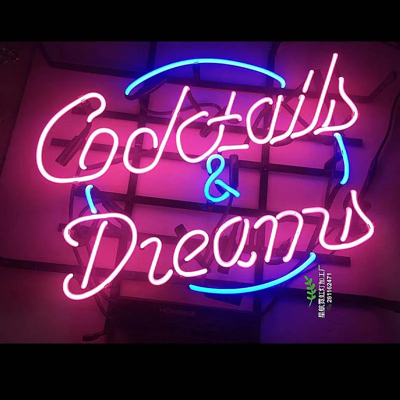 Personalised Neon Print Cocktail Retro Metal Sign Bar Pub Club Man Cave 