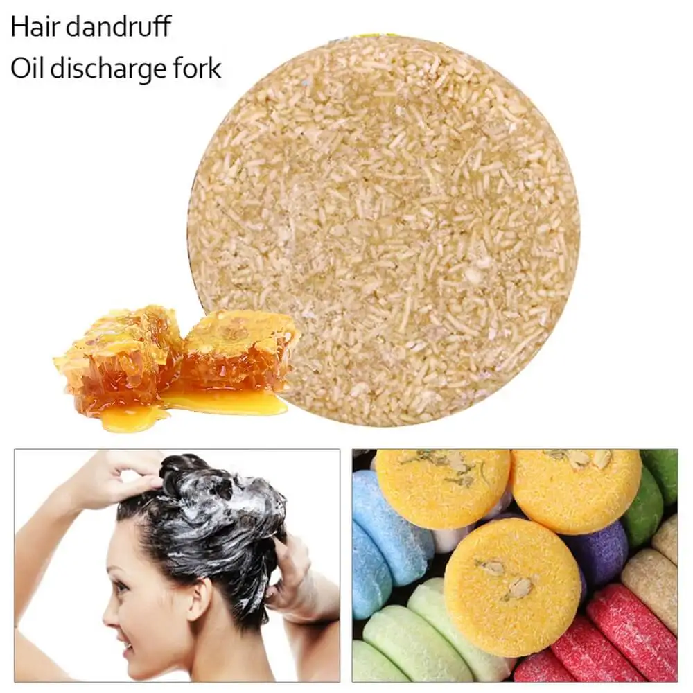 1 шт. Уход за волосами твердый Твердый шампунь для улучшения волос сухая фреза натуральный органический травяной мыло Уход за волосами Сыворотка для роста здоровья - Цвет: Honey Essence