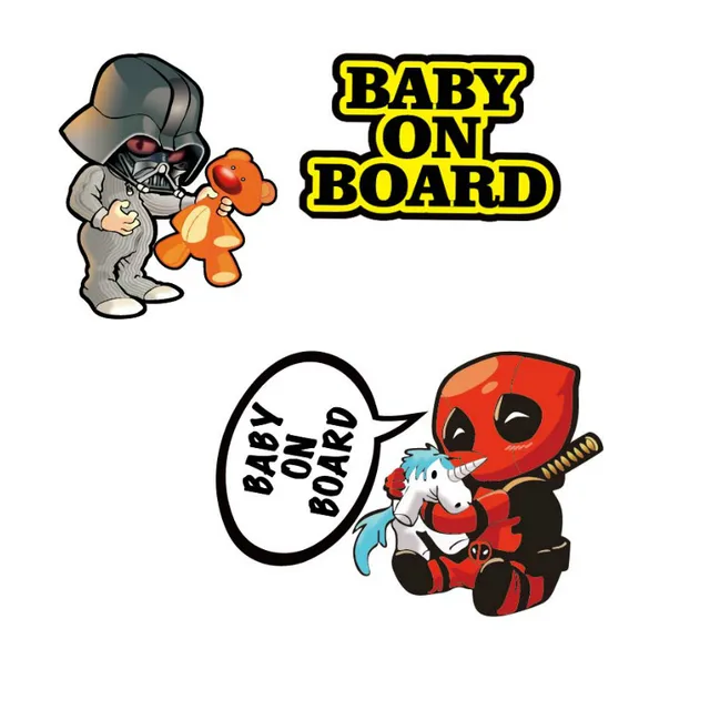 US $3.99 Volkrays Baby on Board Superheroes Car Sticker Reflective Decal Funny Accessories Vinyl for Volkswa