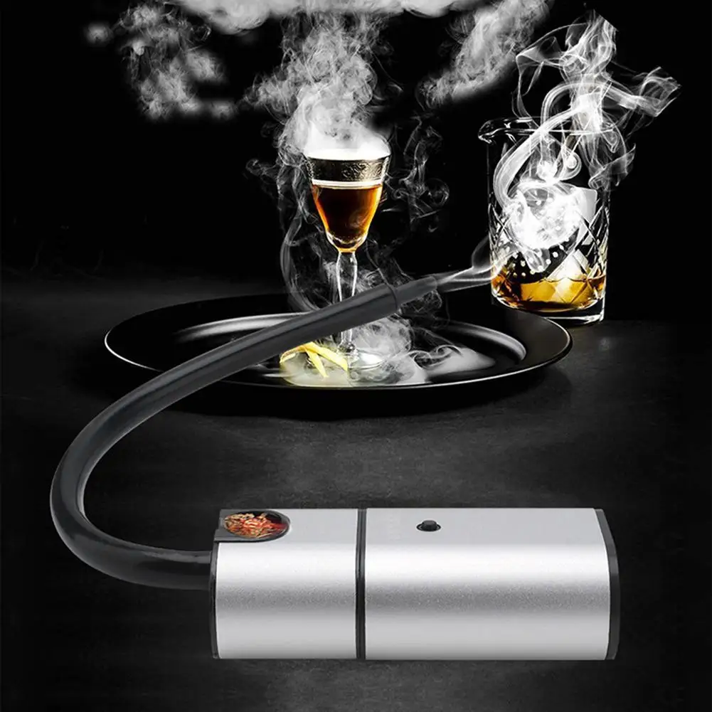 

Portable Food Cold Smoke Generator Portable Molecular Cuisine Smoking Gun Meat Burn Smokehouse Cooking for BBQ Grill Smoker Wood