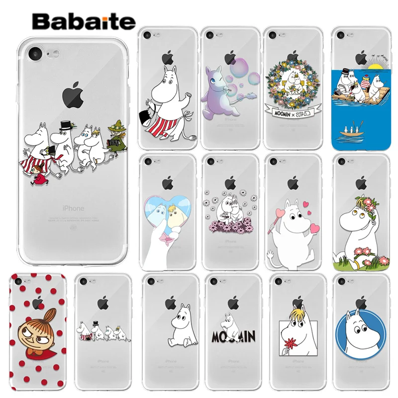 

Yinuoda Lovely hippo Moomin TPU Transparent Phone Case Cover Shell for Apple iPhone7 8 6 6S Plus X XS MAX 5 5S SE XR Cellphones