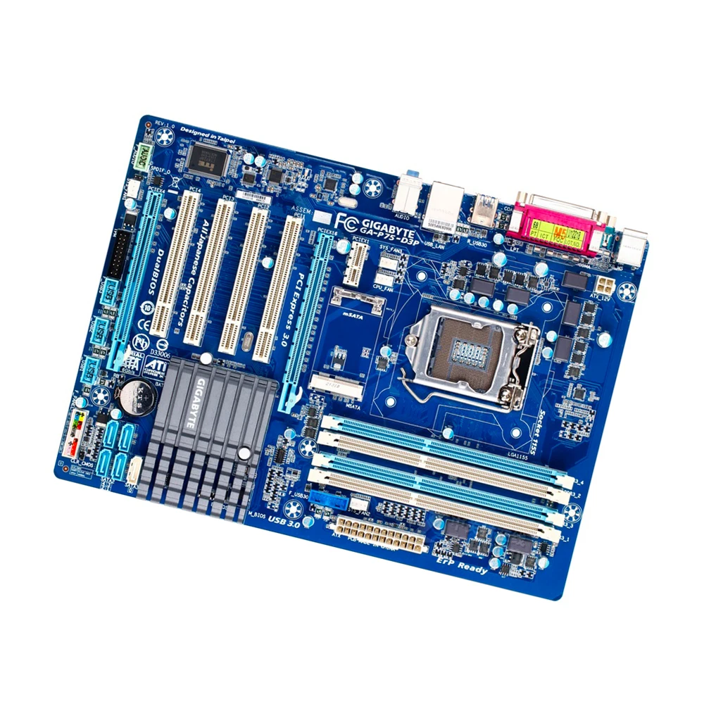 Gigabyte GA-P75-D3P рабочего Материнская плата P75-D3P B75 LGA 1155 Core i7 i5 i3 DDR3 32G SATA3 USB3.0 блок питания ATX