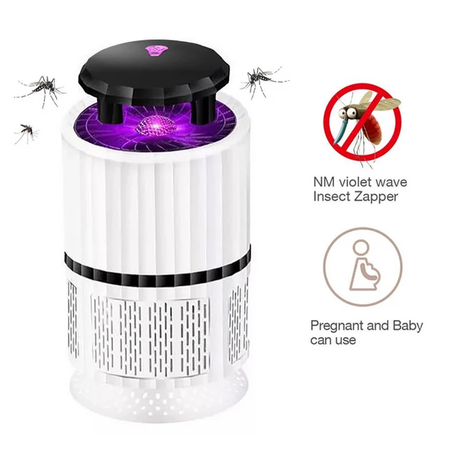 Elektromos Led -Es Szúnyoggyilkos Lámpa Csapdába Usb Hajtású Fotokatalizátor Fly Pest Pester Night Light Az Otthoni Irodai Szobához - Image 5
