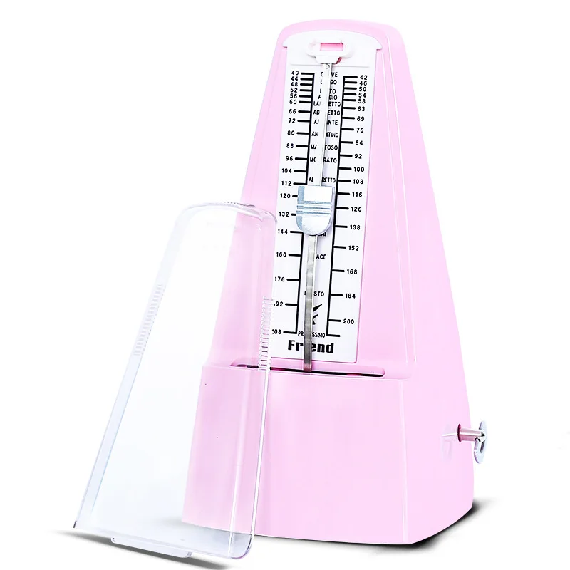 pure Pink Мини механический метроном Универсальный метроном 21 см Высота фортепиано гитара скрипка Гавайские гитары китайский Zither портативные музыкальные аксессуары - Цвет: pure Pink