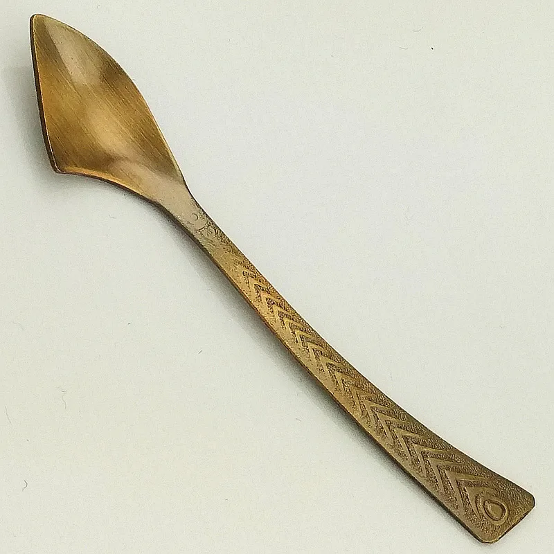 Creative tableware stainless steel Peacock tail bread butter spoon retro coffee antique spoon Grapefruit Honey Dessert Spoons