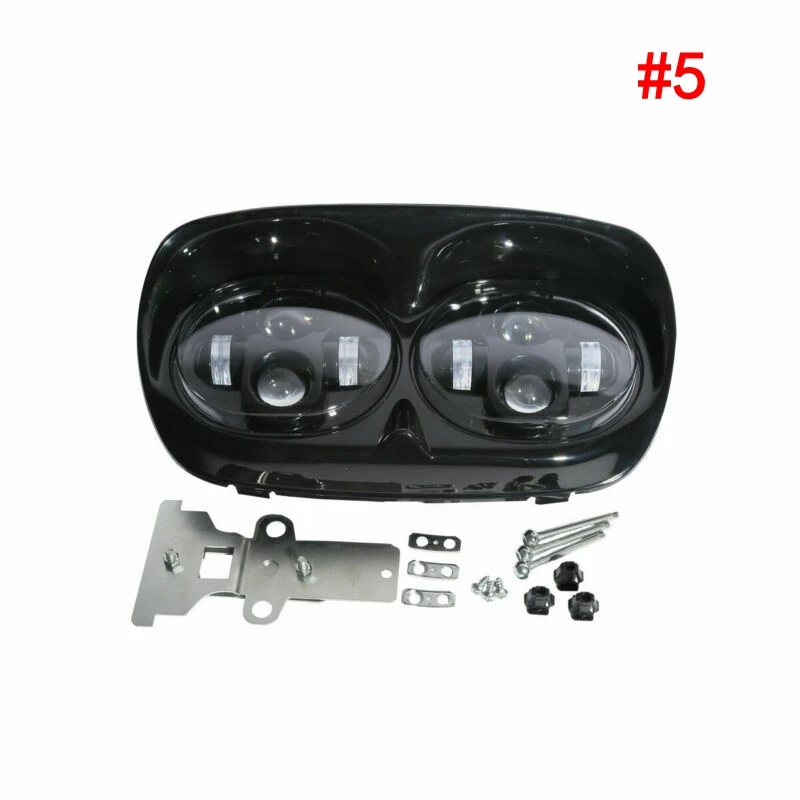 Matt Black+Black TCMT Inner Outer Fairing /& W//5.75 Dual LED Headlight Fit For Harley Road Glide 98-13