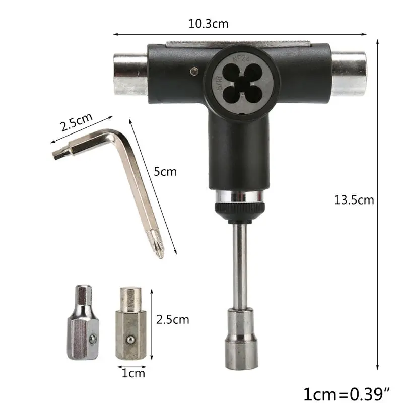 Skateboard Tool Roller Skate Scooter Adjusting T-Wrench Long board Fish Board Repair Tools L-type Head Spanner Screwdriver skateboard accessories skateboard tools