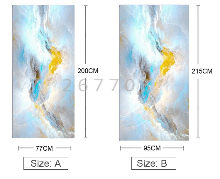 DIY дверной стикер абстрактная красочная облачная мраморная текстура ПВХ самоклеющаяся Наклейка на стену гостиная спальня домашний декор для дверей наклейка