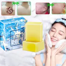 2021 popular sabão de sal do mar leite de cabra profundamente limpeza cosméticos pele acne rosto maquiagem removedor de óleo controle cuidados u8n4