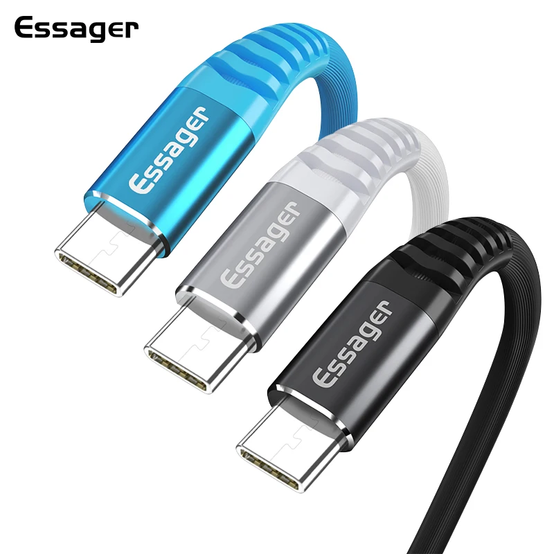 Essager Тип usb C кабель для Xiaomi mi 9 8 mi 9 mi 8 huawei P20 lite samsung S10 S9 быстрой зарядки USBC Тип-c кабель USB-C Зарядное устройство