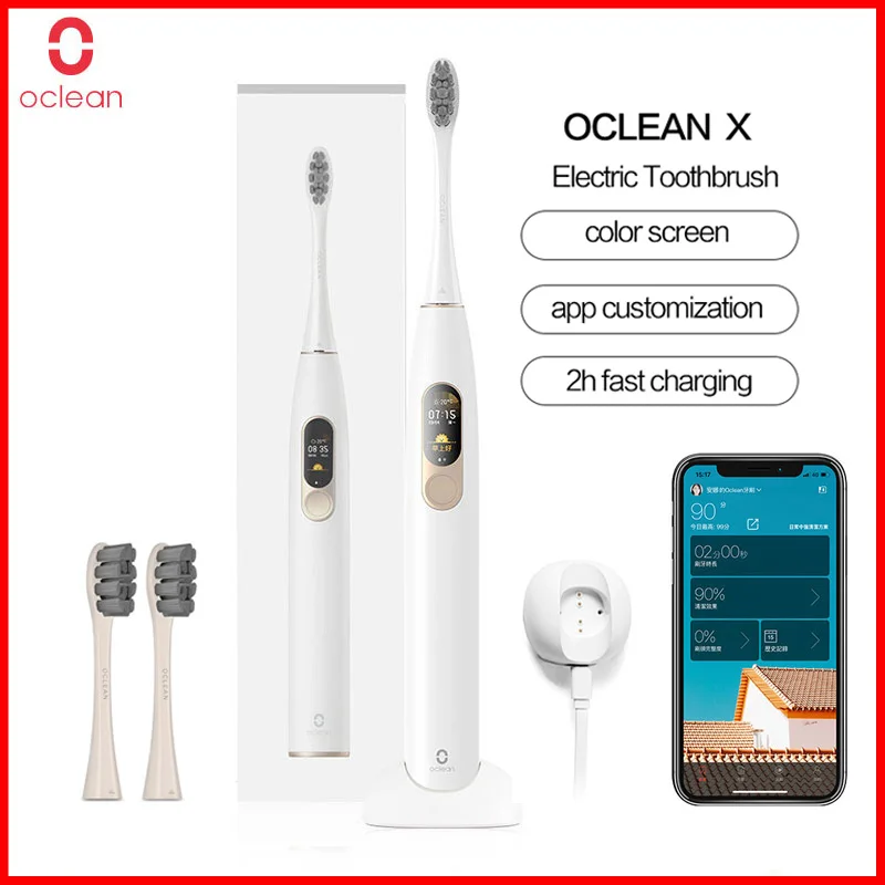 Xiaomi Mijia Oclean X sonic электрическая зубная щетка для взрослых Водонепроницаемая ультра звуковая Автоматическая быстрая зарядка зубная щетка