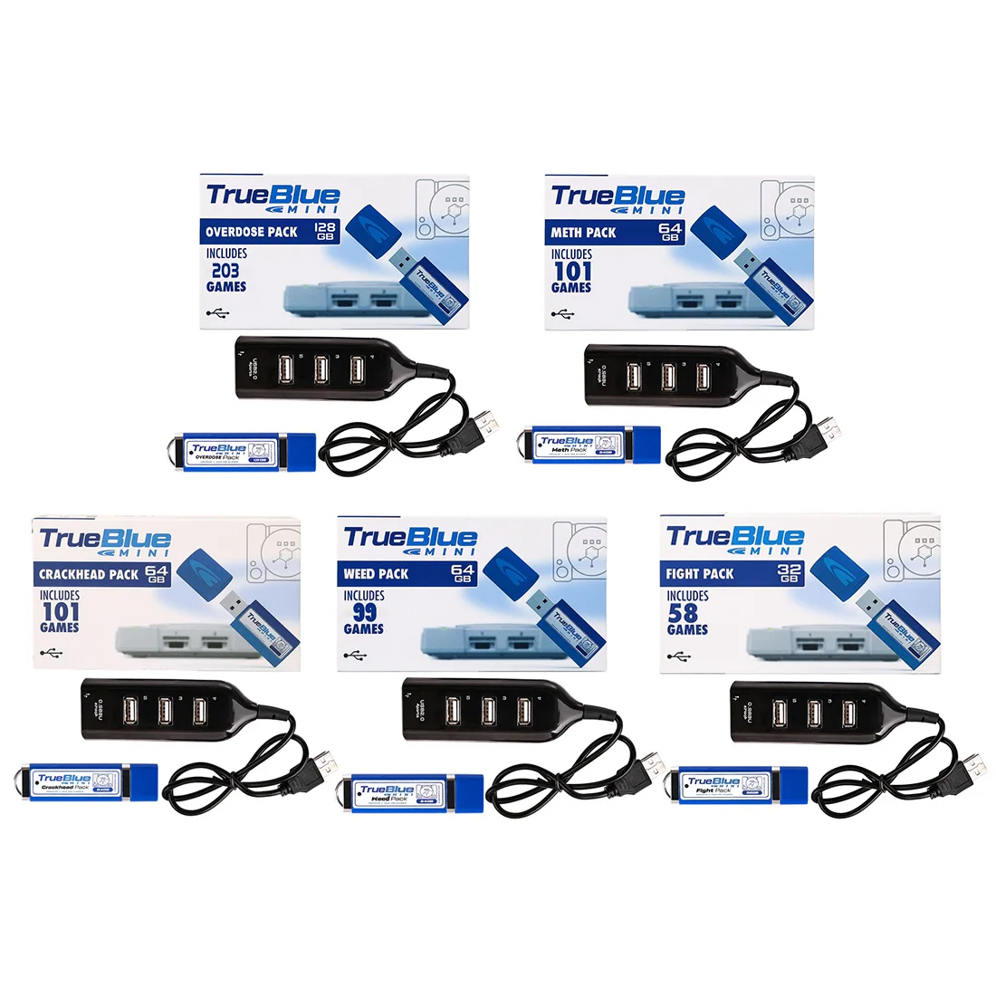 Comprar HOT True Blue Mini Paquete de Crackhead Paquete de dosificación Paquete de hierba Paquete de Crackhead Paquete de meta Lucha paquete para PlayStation Classic