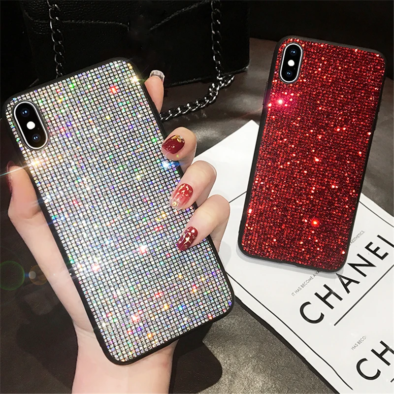 Алмазный блестящий чехол для xiaomi redmi note 8 7 9 pro mi SE lite 5X 6X A1 A2 MIX 2S 3 NOTE 10|Бамперы| |