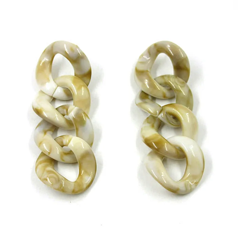 Женские винтажные акриловые серьги подвески большие геометрические из смолы