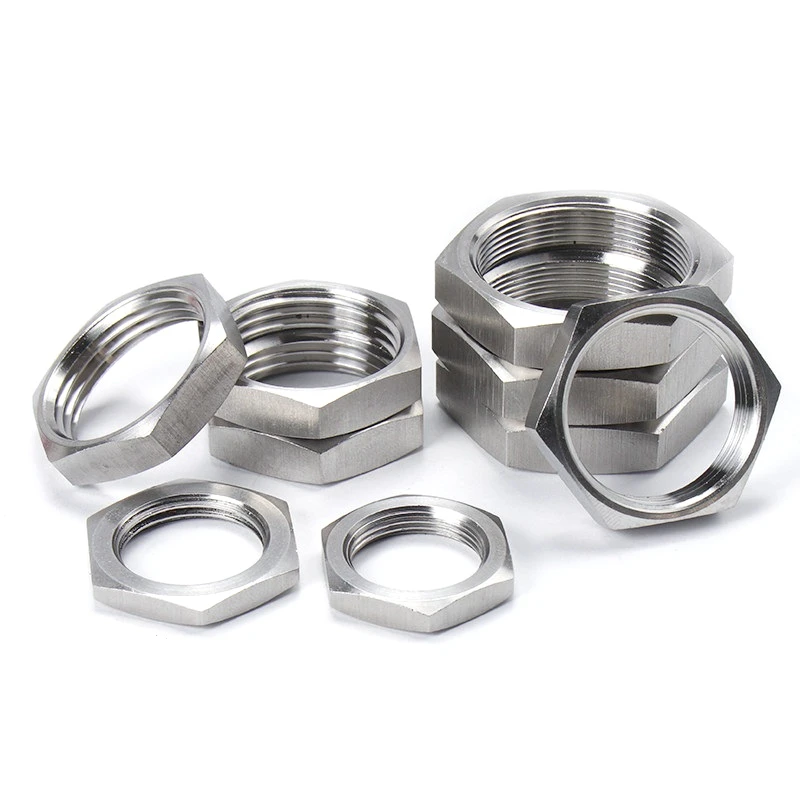 1/8 "1/4" 3/8 "1/2" 3/4 "1" 1-1/2 "1-1/4" 2 "1/4" 3 "4" Bsp Filetto Femmina Dado Di Bloccaggio Esagonale Raccordo Per Tubi Acciaio Inossidabile 1/2