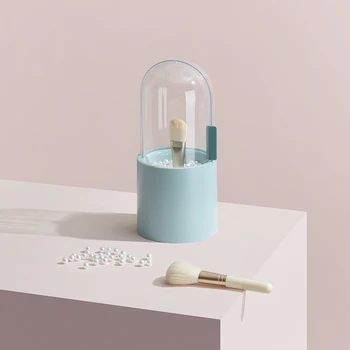 

2020 Makeup Brushes Display Holder Storage bucket Dustproof Box Container Organizer Plastic Pearl w/ Transparent
