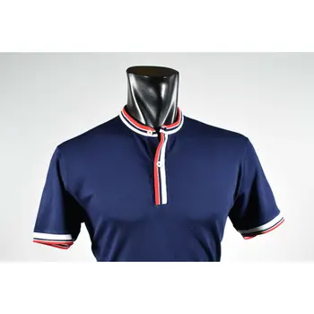 

Polo Ocean Star Blu Collo alla Coreana in Cotone Elasticizzato Modern Fit Saldi