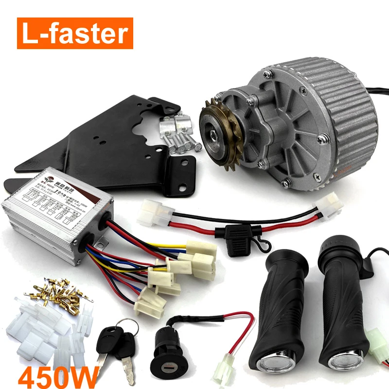 Freewheel 36V 450W Electric Bike DC Motor Electric Scooter Motor Electric Bicycle Conversion Kit