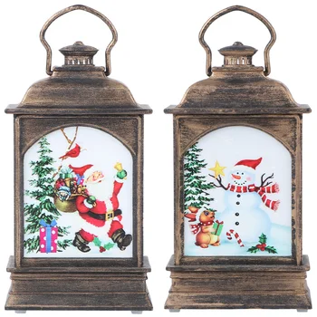 

2 Pcs Ornament Christmas Tree Pendant Delicate Decorative Night Light for Children