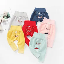 Новые зимние штаны для малышей; плотные теплые штаны-шаровары с высокой талией для новорожденных; леггинсы с рисунком для маленьких мальчиков и девочек; брюки для малышей