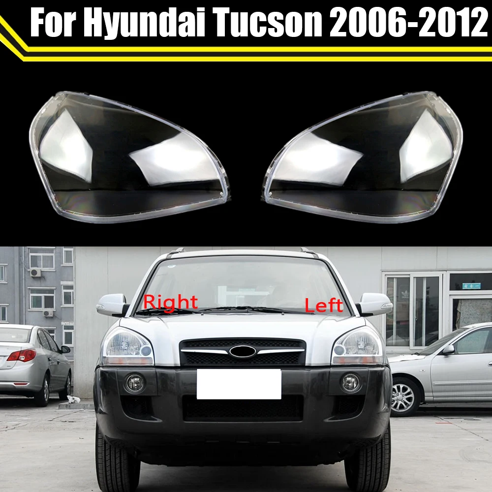 Car Headlight Lens Cover Set For Hyundai Accent 2003-2005 - Left & Right Headlight Housing Replacement