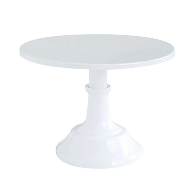 Metal Iron Cake Stand Round Pedestal Dessert Holder Cupcake Display Rack Bakeware White Birthday Wedding Party Decoration