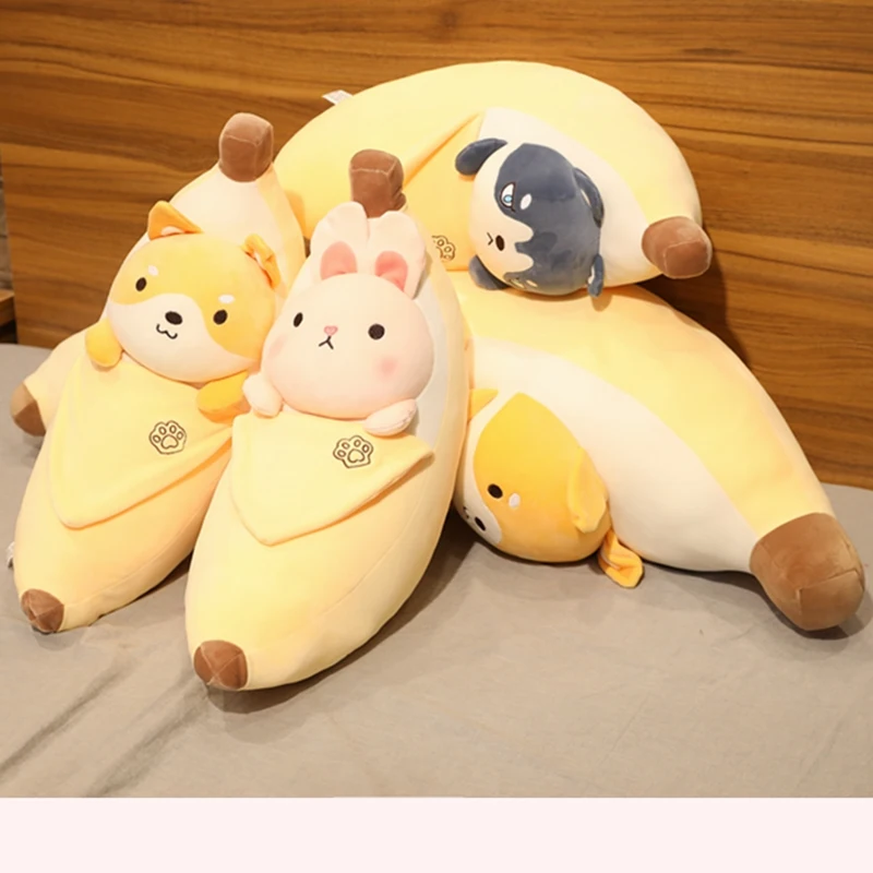 

Cartoon Banana Animal Plush Toy Kids Toys Kawaii Plush Pillow Stuffed Plush Animals Girl Gifts Toys for Children Home Decor