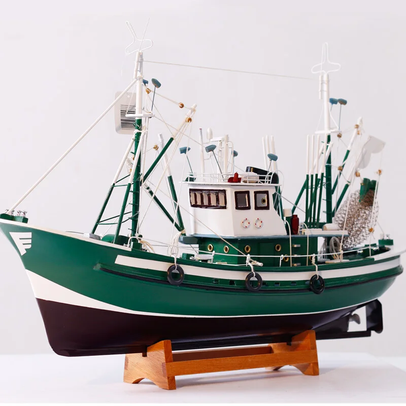 Рыболовная лодка в американском стиле модель украшения искусство ремесло 85 см