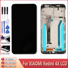 

3A+ 100% Brand New For Xiaomi Redmi 4X LCD Display Touch Screen Digitizer Assembly Replacement Part With Frame + Tools Free