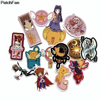 

12Set/lot A3298 15pcs Anime Card Captor Pvc Waterproof Stickers For scrapbooking Luggage Skateboard Phone Laptop Wall Guitar
