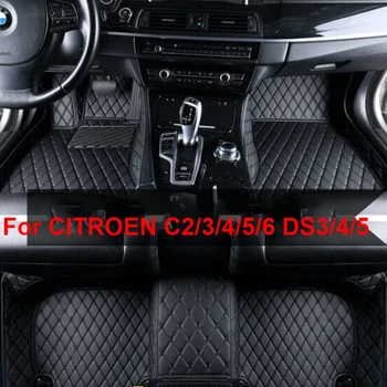 

2020 Custom Fit Car Floor Mats For CITROEN C2/3/4/5/6 DS3/4/5 2003 to 2019 Leather Auto Interior Foot Pad Carpet