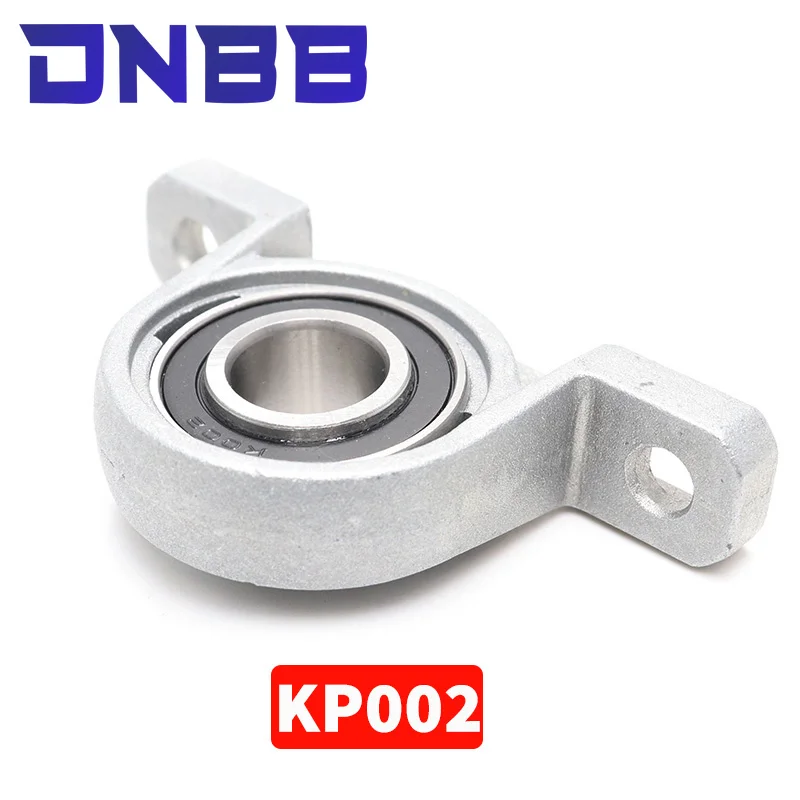2PCS 15mm Pillow Block Bearings | Horizontal/Vertical Bearing Support | Zinc Alloy Mounted Ball Bearings