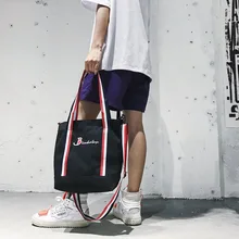 OL, женская сумка на одно плечо, холщовая, стиль, красная, с надписью, ручная, для кормящих, для покупок, женская сумка, поколение жира