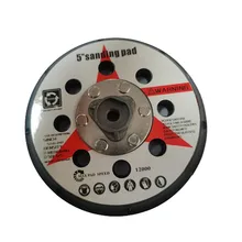 Support de ponceuse 5 "125mm, 9 trous, tampons de ponçage à crochet et boucle avec filetage, support de disque de ponçage sans poussière