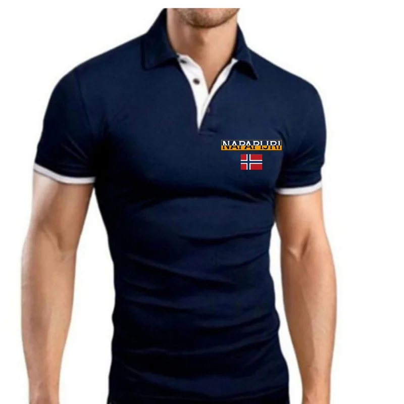 Obtenga esto Gran tamaño camisas de Polo de los hombres de alta calidad Polo para hombres Camisas Slim Fit Casual camiseta de Polo camisa de los hombres DolGY3XGyqA