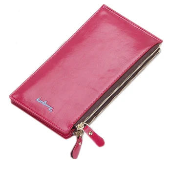 

Baellerry Pu Leather Women Long Wallet Coin Purse Vintage Solid Multiple Cards Holder Clutch Fashion Standard Cute Wallet
