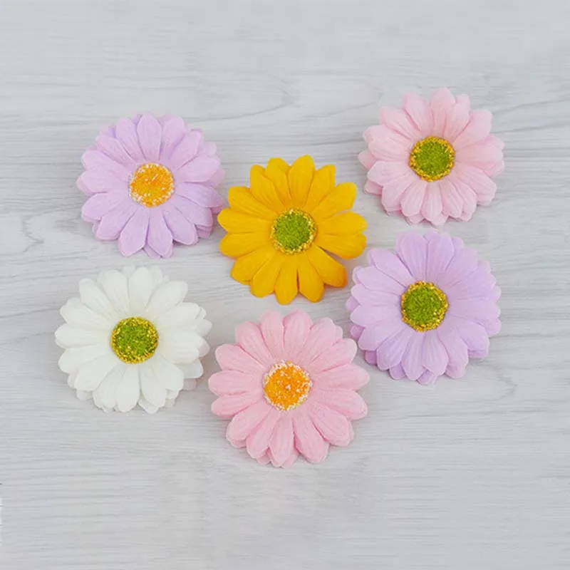 7CM Head/12PCS Soap Making Supplies Chrysanthemum Artificial Flower Scented Little Daisy Sunflowers Heads Party Decoration | Дом и сад